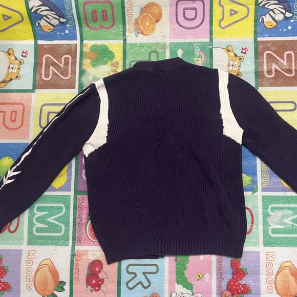 STITCH SPRING Choso intarsia knit double zip sweater - Picture 4 of 4